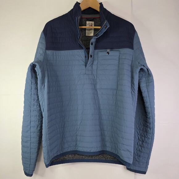Relwen Windzip Popover Jacket Navy Blue Quilted Insulated Quarter Zip Men’s M - Picture 1 of 16